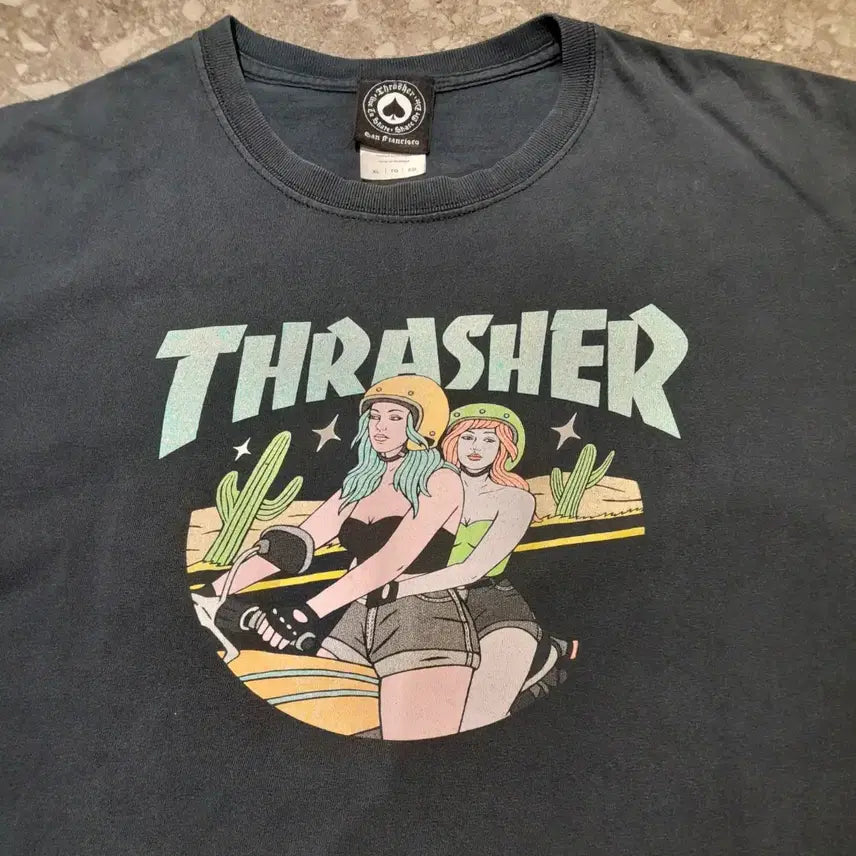 [BUNJANG] Thrasher Vintage Short Sleeve Navy (XL) / 트레셔 빈티지 반팔 네이비 (XL)