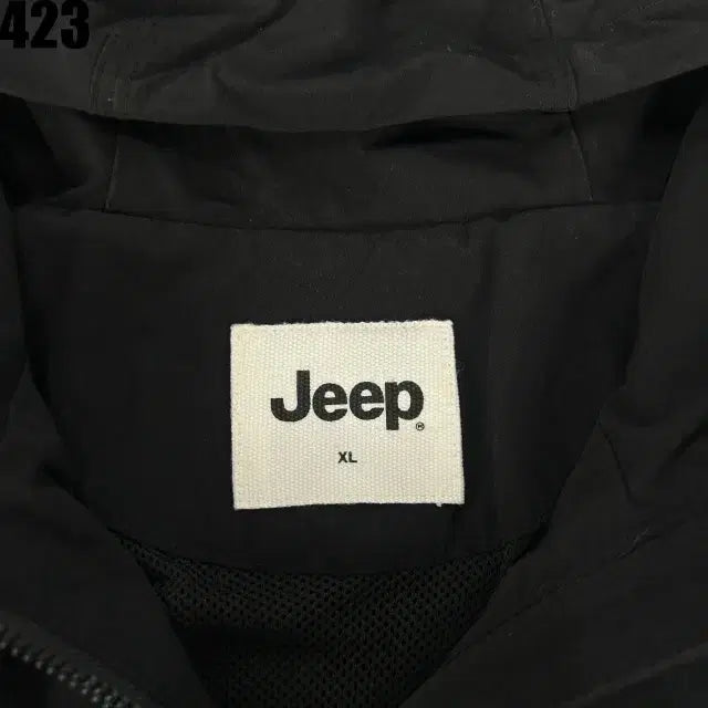[BUNJANG] Jeep Black Hooded Windbreaker Jacket XL / Jeep 검정색 후드 바람막이 점퍼 XL