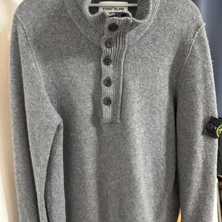 [BUNJANG] Stone Island Half-Zip Knit Sweater / 스톤아일랜드 반집업 니트 M