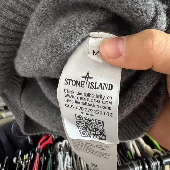 [BUNJANG] Stone Island Half-Zip Knit Sweater / 스톤아일랜드 반집업 니트 M