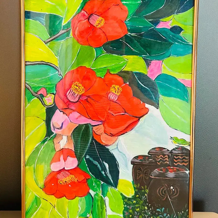 [BUNJANG] Camellia and Jangdokdae Acrylic Painting Frame / 동백꽃과창독대(아크릴화액자)