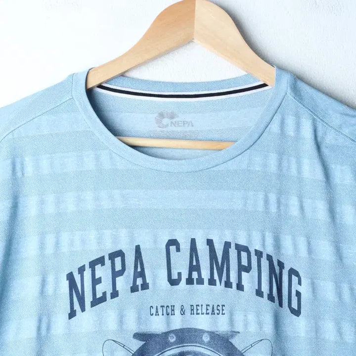 [BUNJANG] Nepa W(M-L) Functional Short Sleeve T-Shirt / W(M-L) 네파 반팔 티셔츠 기능성 연블루 롱-18602