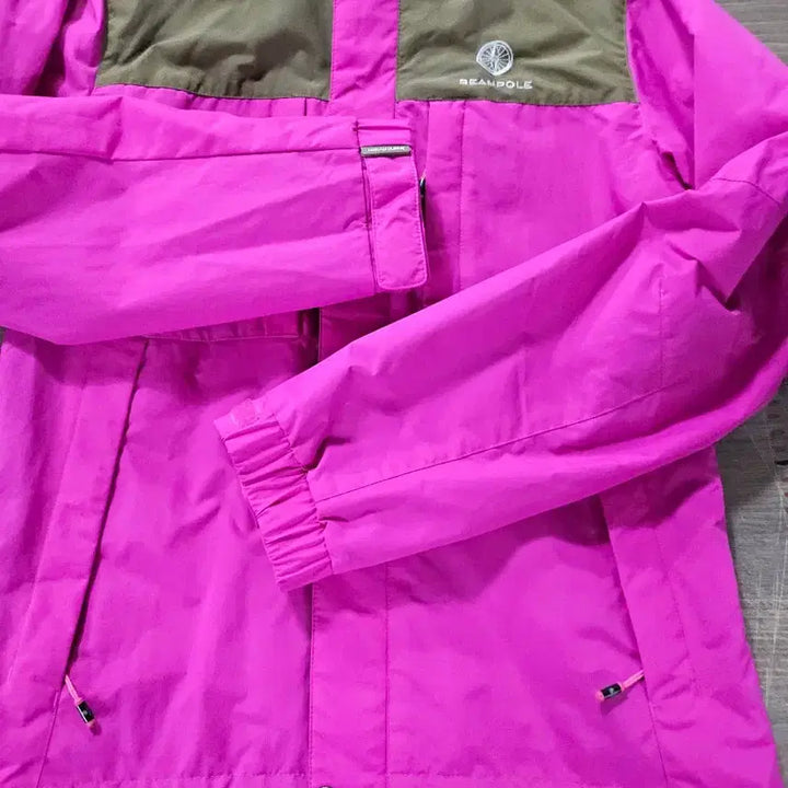 [BUNJANG] Beanpole Pink/Brown Color Block Hooded Windbreaker 90 / 빈폴 핑크/브라운 배색 후드 바람막이  90