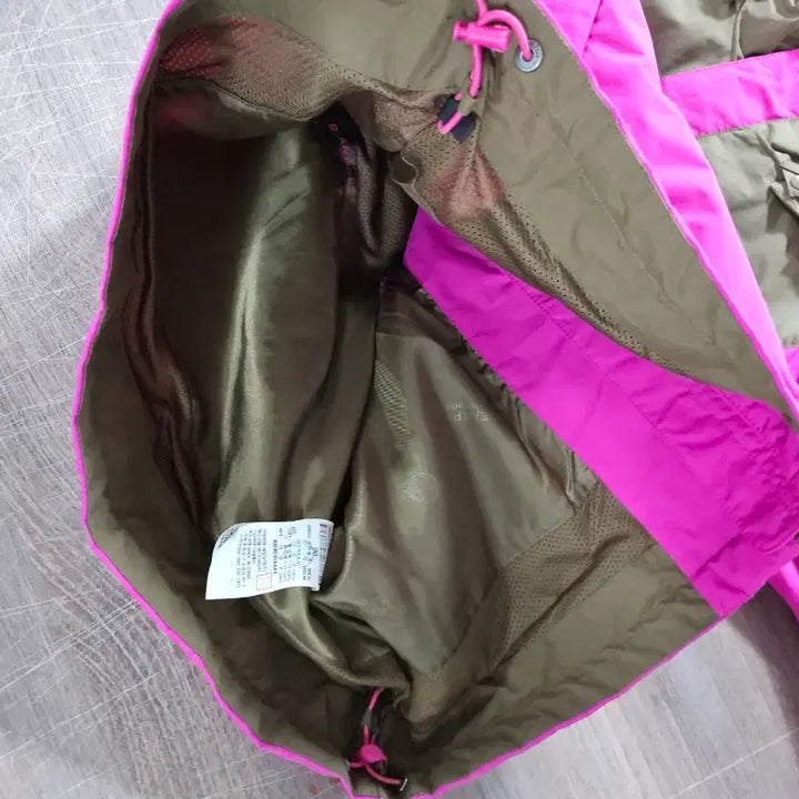 [BUNJANG] Beanpole Pink/Brown Color Block Hooded Windbreaker 90 / 빈폴 핑크/브라운 배색 후드 바람막이  90