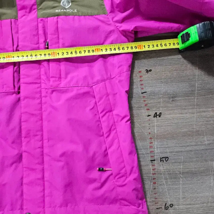 [BUNJANG] Beanpole Pink/Brown Color Block Hooded Windbreaker 90 / 빈폴 핑크/브라운 배색 후드 바람막이  90