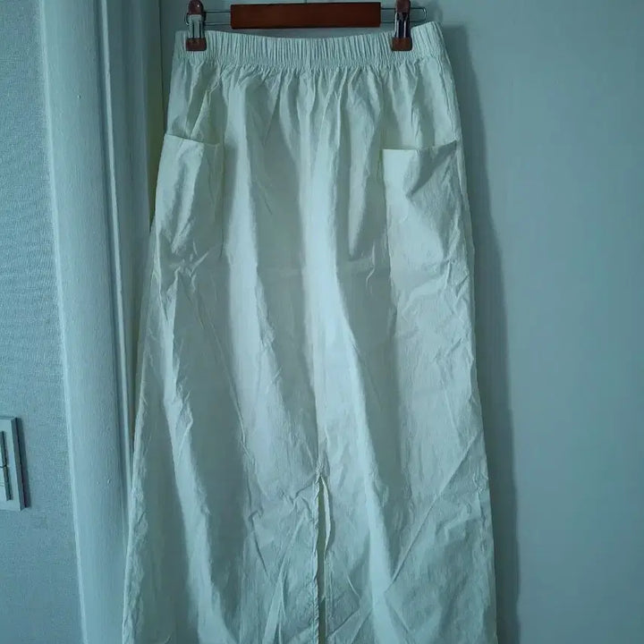[SOLD OUT] 아이보리 면 스커트 롱 스커트ㅡ프리