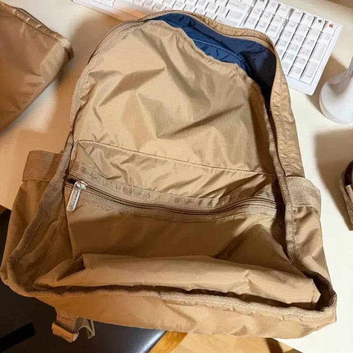 [BUNJANG] Lesportsac Beige Backpack Set / 라스포색 베이지 백팩 세트