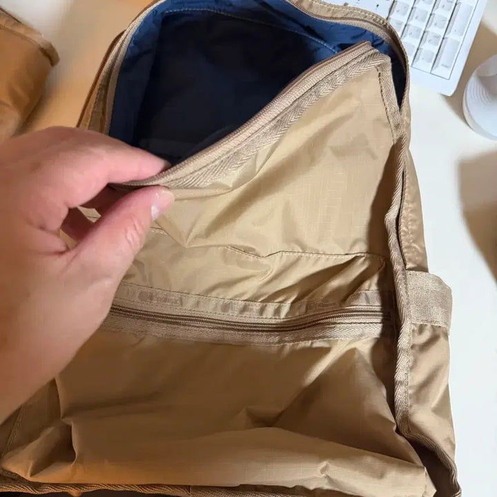 [BUNJANG] Lesportsac Beige Backpack Set / 라스포색 베이지 백팩 세트