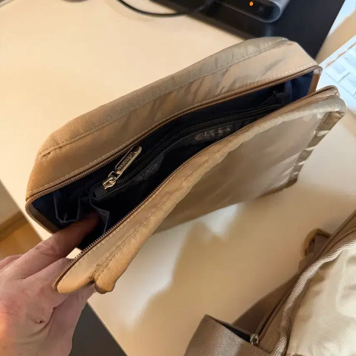 [BUNJANG] Lesportsac Beige Backpack Set / 라스포색 베이지 백팩 세트