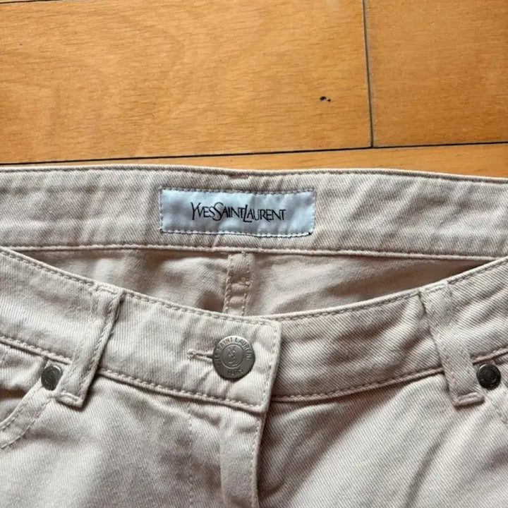 [BUNJANG] Yves Saint Laurent Beige Cotton Pants / YSL 여성 베이지 면바지 38