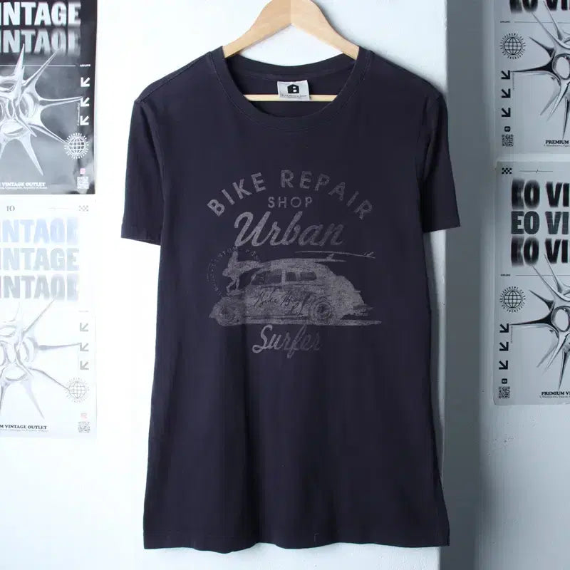 [BUNJANG] Beanpole Big Logo Navy T-shirt / W(XL) 빈폴 반팔 티셔츠 빅로고 네이비 에이징 올드스쿨-18604