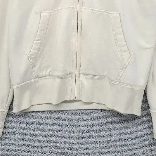 [BUNJANG] Who.A.U Y2K Vintage Hooded Zip-Up Jacket L / 후아유 프린팅 크림 Y2K 빈티지 후드 집업 L