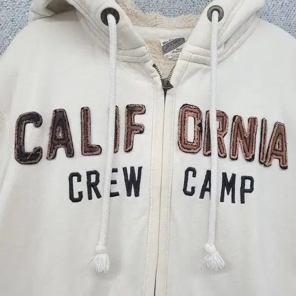 [BUNJANG] Who.A.U Y2K Vintage Hooded Zip-Up Jacket L / 후아유 프린팅 크림 Y2K 빈티지 후드 집업 L