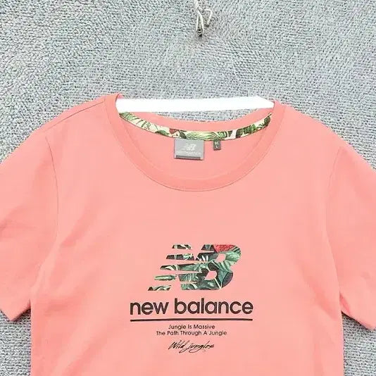 [BUNJANG] New Balance Floral Printed Light Pink T-shirt / 뉴발란스 프린팅 라이트 핑크 반팔티 95(L)
