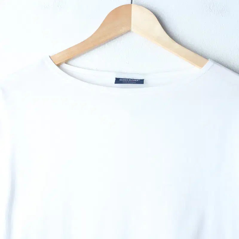 [BUNJANG] Saint James White T-Shirt / W(S-M) 세인트제임스 반팔 티셔츠 화이트 무지 한정판-18605