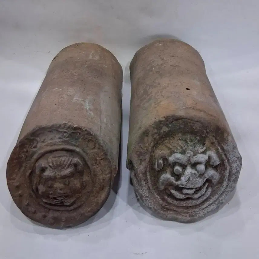 [BUNJANG] Antique Korean Demon Face Roof Tile / 귀면와당