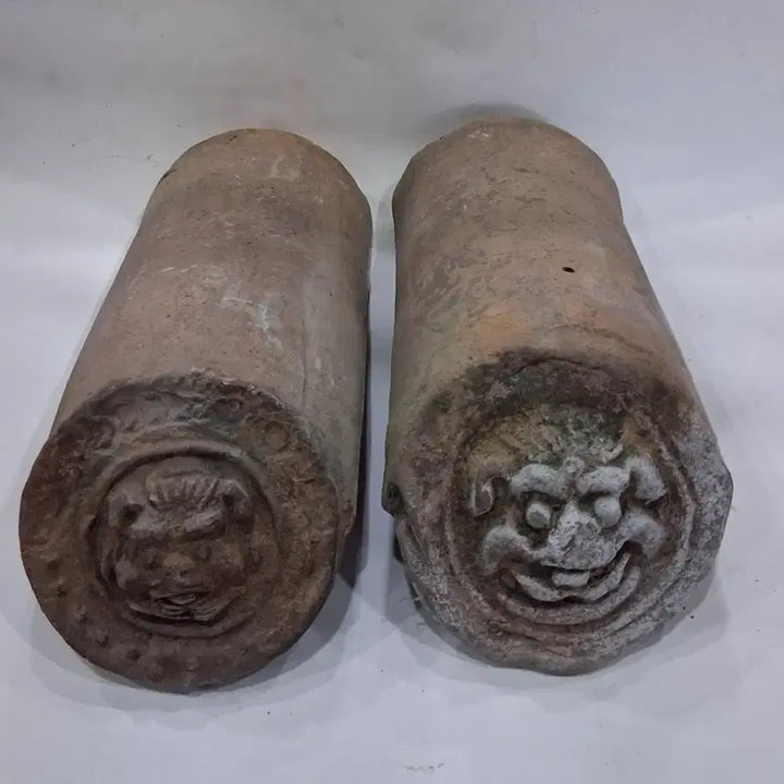 [BUNJANG] Antique Korean Demon Face Roof Tile / 귀면와당