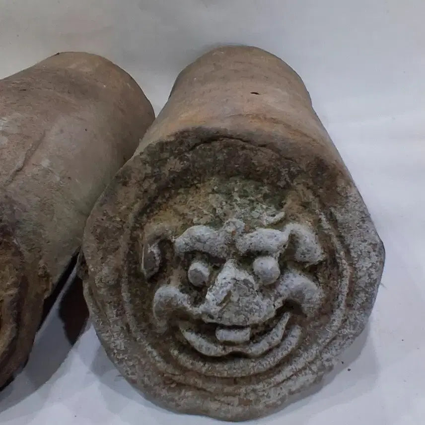[BUNJANG] Antique Korean Demon Face Roof Tile / 귀면와당