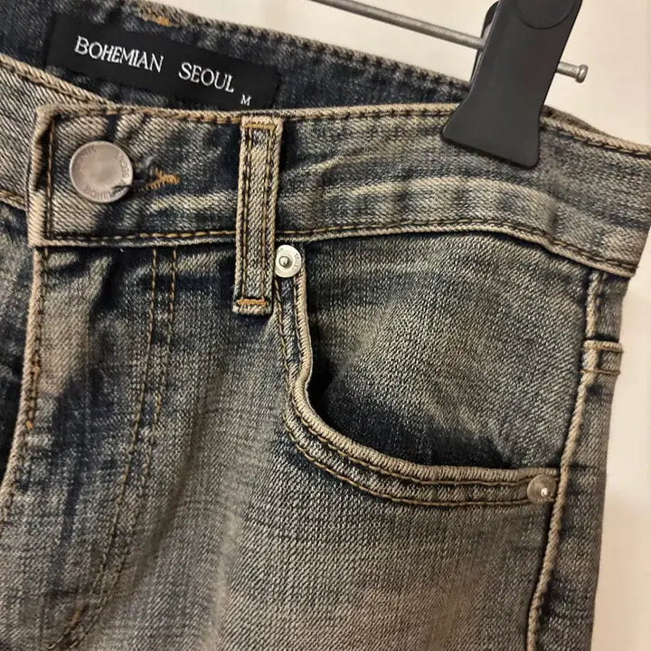 [BUNJANG] Bohemian Seoul Straight Denim Jeans / 보헤미안서울 보헴서 스트레이트 청바지 데님 팬츠 y2k