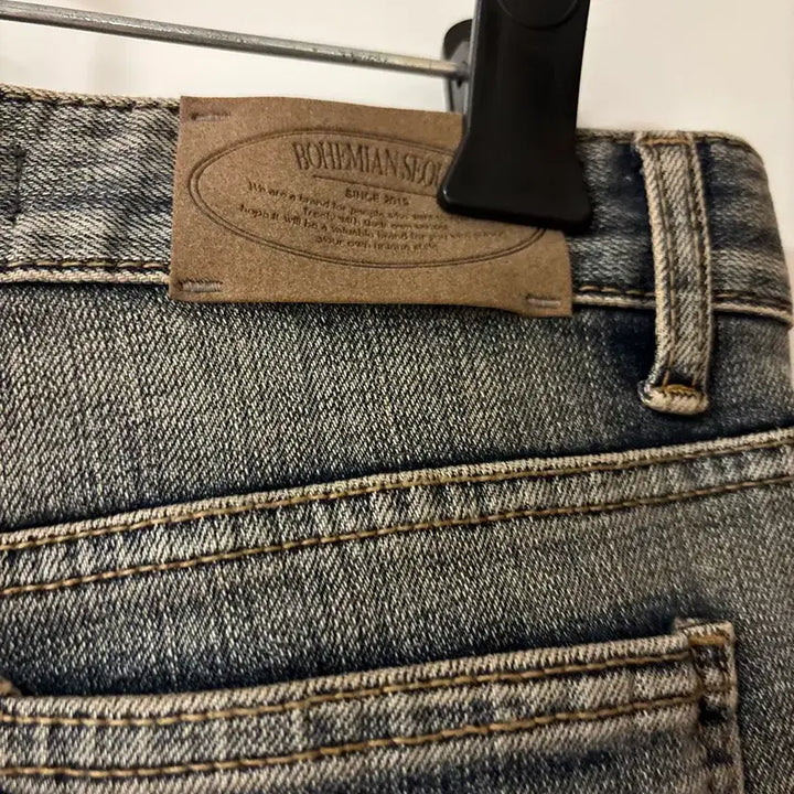 [BUNJANG] Bohemian Seoul Straight Denim Jeans / 보헤미안서울 보헴서 스트레이트 청바지 데님 팬츠 y2k