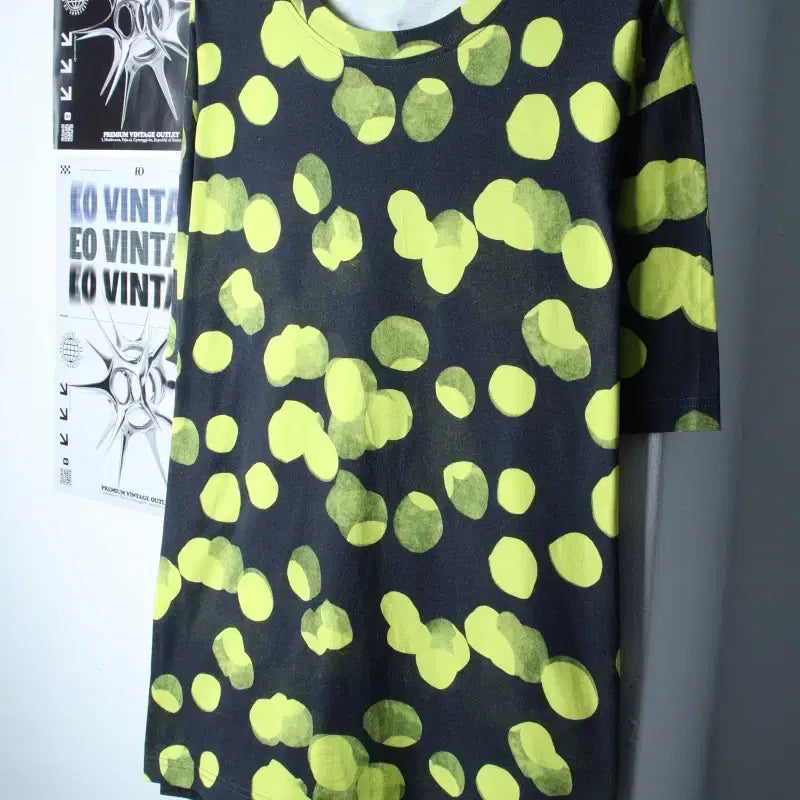 [BUNJANG] Cos Big Size Dot Pattern Short Sleeve T-shirt / W(XL-3XL) 코스 반팔 티셔츠 빅사이즈 도트 블랙 한정판-18609
