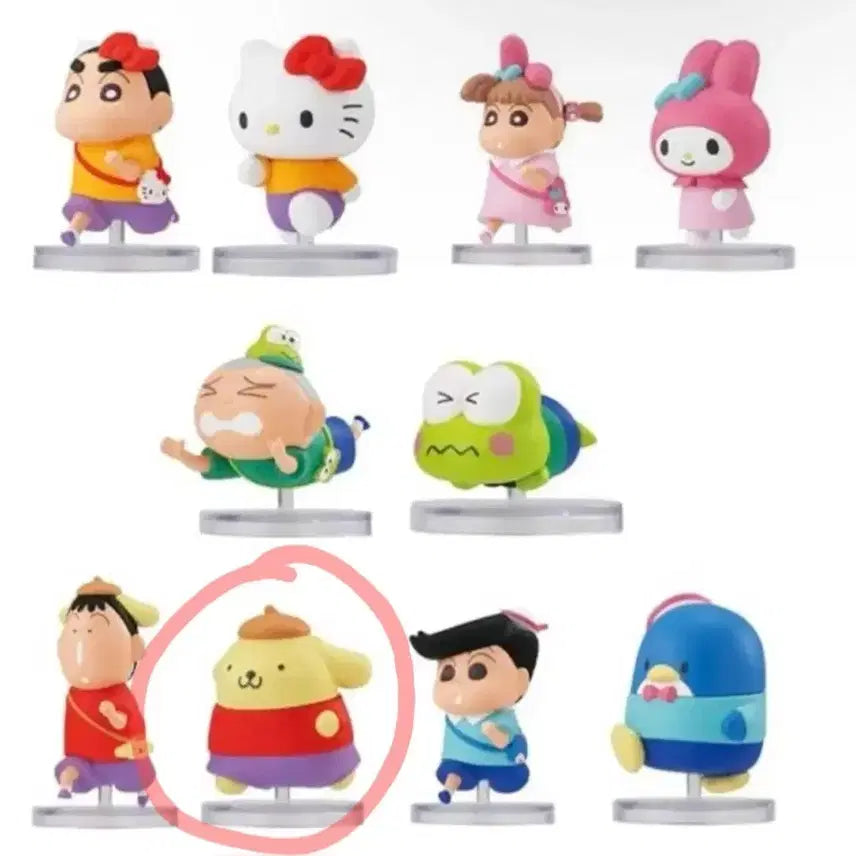 [BUNJANG] Sanrio Pompompurin Crayon Shin-chan Gachapon / 폼폼푸린 짱구 가챠
