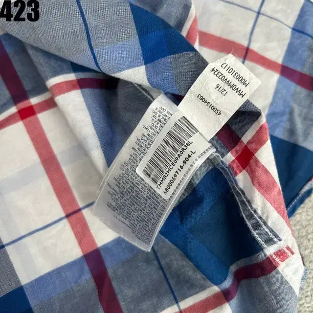 [BUNJANG] Tommy Hilfiger Checkered Short Sleeve Shirt (Size 100) / 타미힐피거 체크 반팔 셔츠 100