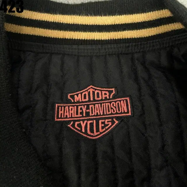 [BUNJANG] Harley Davidson Black Quilted Reversible Jacket / 할리데이비슨 블랙 퀼팅 점퍼 양면 리버시블 자켓 100