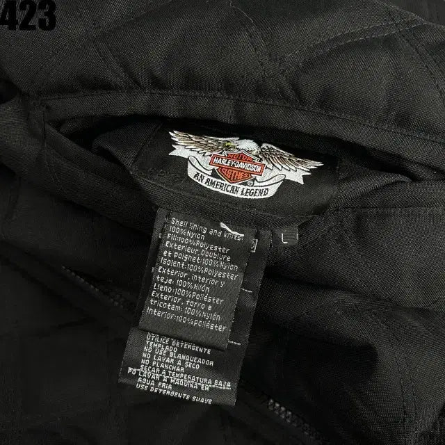 [BUNJANG] Harley Davidson Black Quilted Reversible Jacket / 할리데이비슨 블랙 퀼팅 점퍼 양면 리버시블 자켓 100