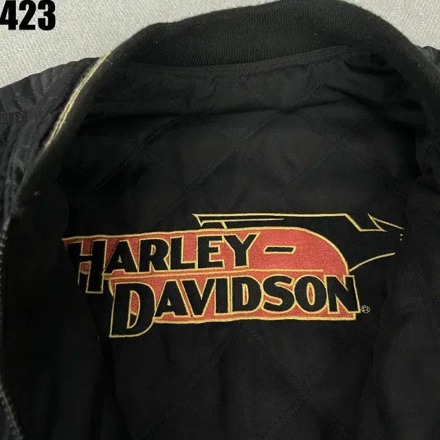 [BUNJANG] Harley Davidson Black Quilted Reversible Jacket / 할리데이비슨 블랙 퀼팅 점퍼 양면 리버시블 자켓 100
