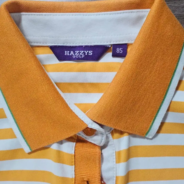 [BUNJANG] HAZZYS Striped Long Sleeve Polo Shirt / HAZZYS 스트라이프 긴팔 카라 티셔츠  85