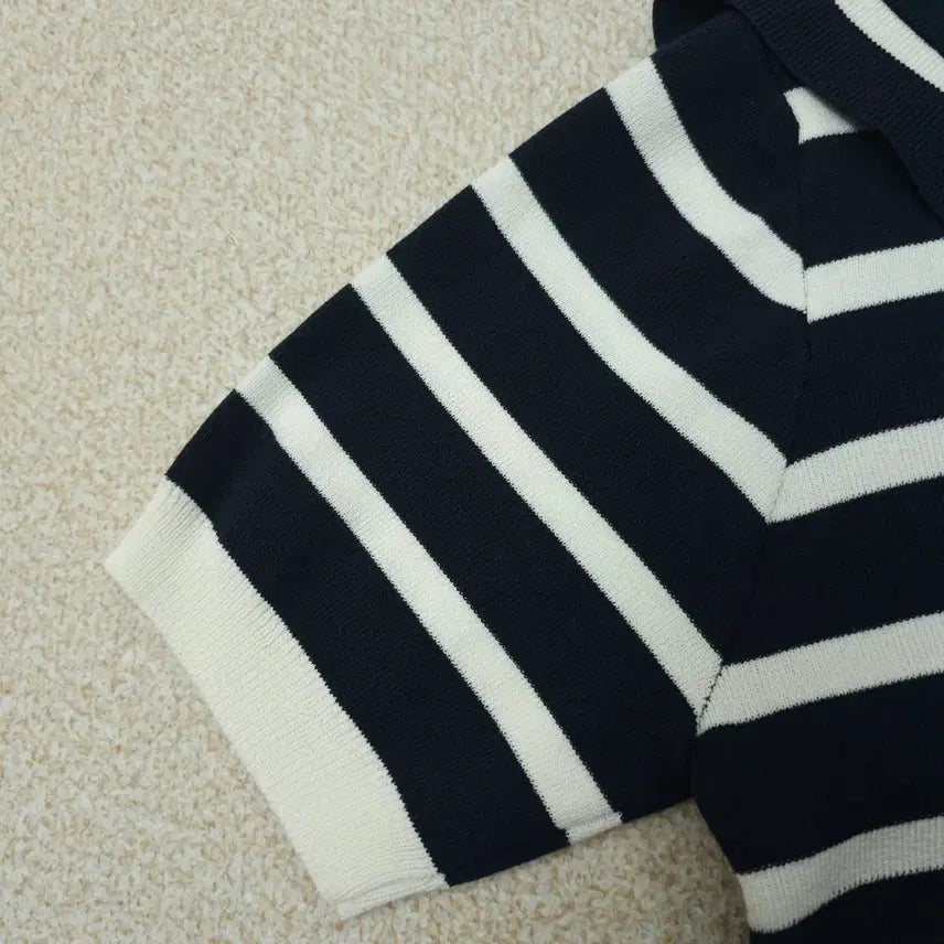 [BUNJANG] Sailor Collar Knit Top / (F)여성 세일러카라 반팔 니트 리본