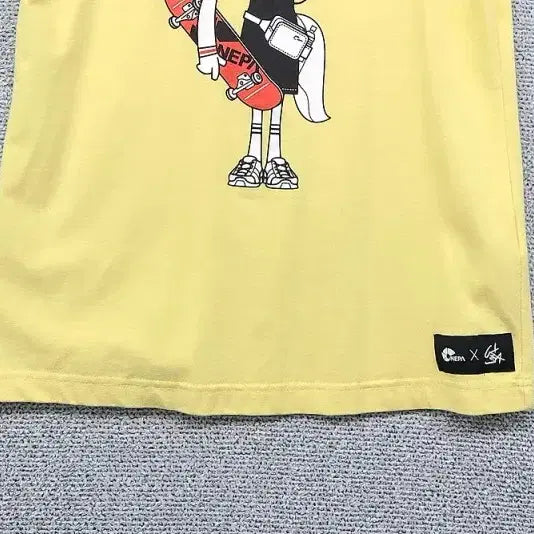 [BUNJANG] Nepa Printed Yellow Training T-shirt / 네파 프린팅 옐로우 트레이닝 반팔티 90