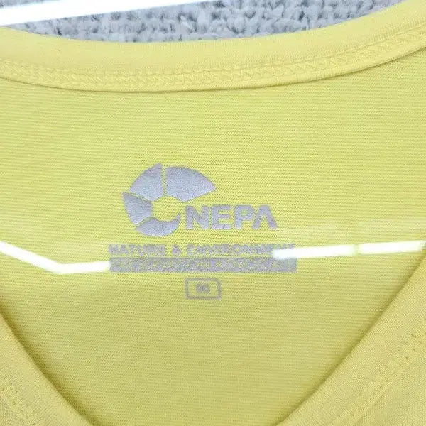 [BUNJANG] Nepa Printed Yellow Training T-shirt / 네파 프린팅 옐로우 트레이닝 반팔티 90