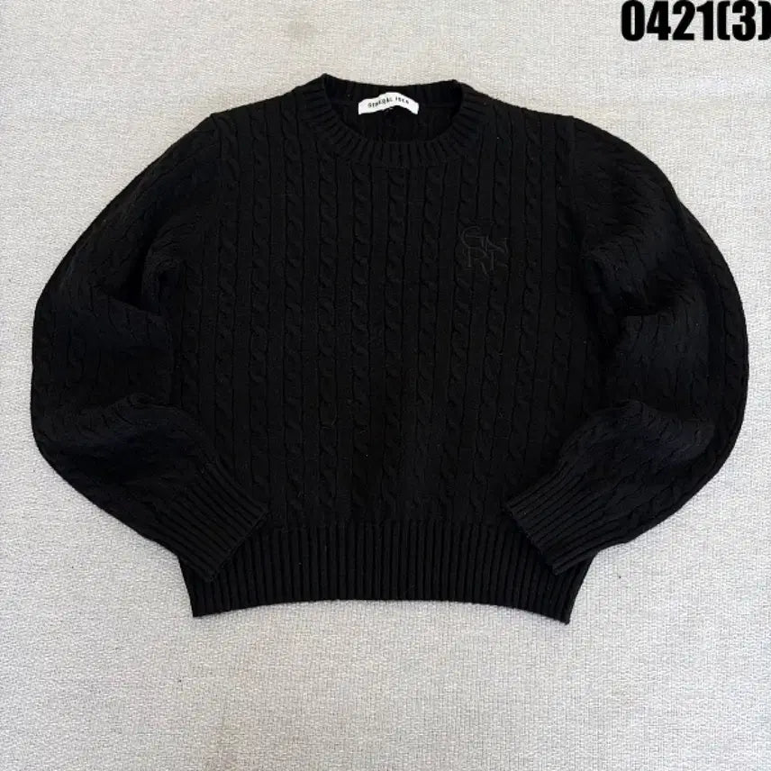[BUNJANG] General Idea Cable Knit Sweater (Black) / S GENERAL IDEA 케이블 니트 블랙 0421(3)