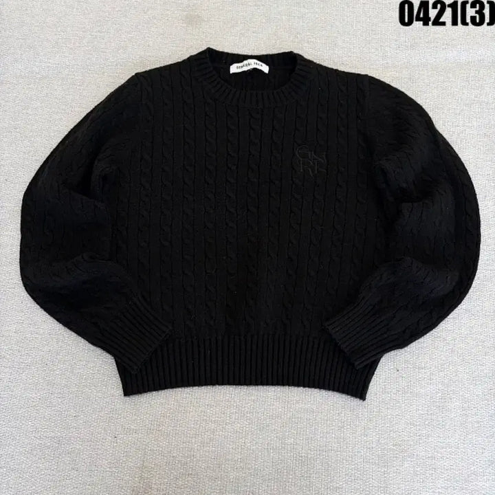 [BUNJANG] General Idea Cable Knit Sweater (Black) / S GENERAL IDEA 케이블 니트 블랙 0421(3)