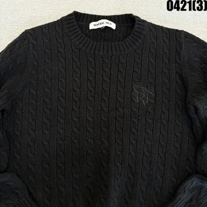 [BUNJANG] General Idea Cable Knit Sweater (Black) / S GENERAL IDEA 케이블 니트 블랙 0421(3)