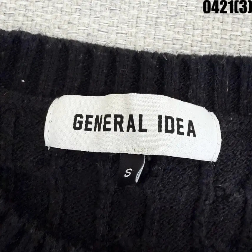 [BUNJANG] General Idea Cable Knit Sweater (Black) / S GENERAL IDEA 케이블 니트 블랙 0421(3)