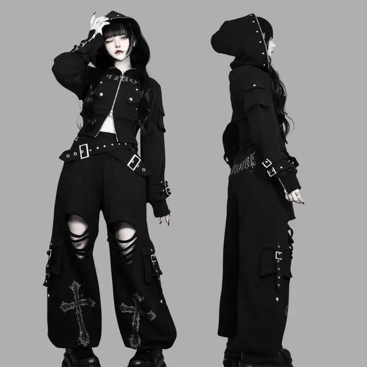 [BUNJANG] Dimmoire Hooded Training Set / Dimmoire 딤모아르 후드 팬츠 트레이닝 세트 레플렘 지뢰계