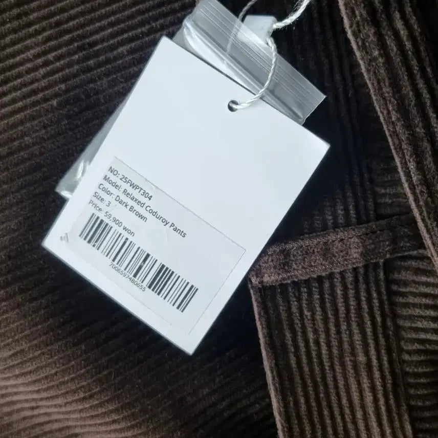 [BUNJANG] Steady.Everywhere Relaxed Corduroy Pants Dark Brown / [sew]스테디에브리웨어 릴렉스드 코듀로이 팬츠 다크브라운