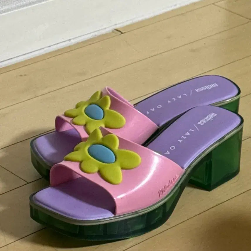[BUNJANG] Melissa Lazy Off Shape Heel Slippers / 멜리사 레이지 오프 셰이프 힐 슬리퍼 정품