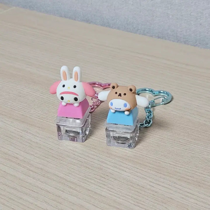 [BUNJANG] Sanrio Peek-a-boo Figure Keycap Keyring / 산리오 신상 빼꼼 피규어 1구 마멜 마이멜로디 포차코 시나모롤 키캡 키링