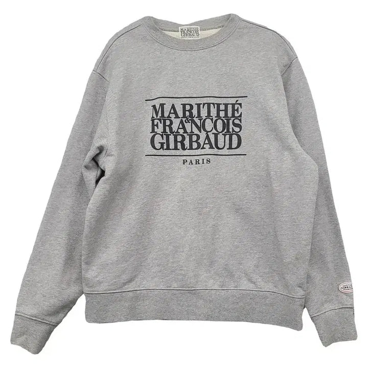 [BUNJANG] Marithe Francois Girbaud Printed Light Gray Sweatshirt S / 마리떼 프랑소와 저버 프린팅 라이트 그레이 맨투맨 S