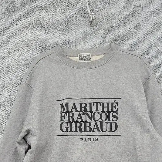 [BUNJANG] Marithe Francois Girbaud Printed Light Gray Sweatshirt S / 마리떼 프랑소와 저버 프린팅 라이트 그레이 맨투맨 S