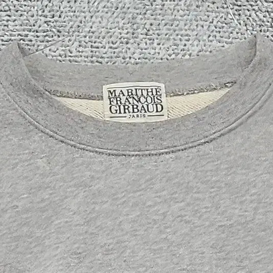 [BUNJANG] Marithe Francois Girbaud Printed Light Gray Sweatshirt S / 마리떼 프랑소와 저버 프린팅 라이트 그레이 맨투맨 S