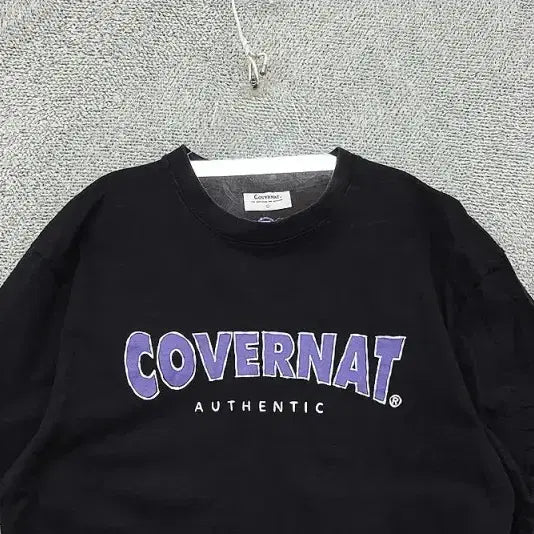 [BUNJANG] COVERNAT Logo Printed Black Short Sleeve T-shirt / 커버낫 프린팅 블랙 반팔티 L