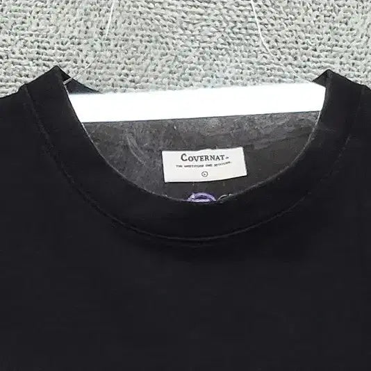 [BUNJANG] COVERNAT Logo Printed Black Short Sleeve T-shirt / 커버낫 프린팅 블랙 반팔티 L
