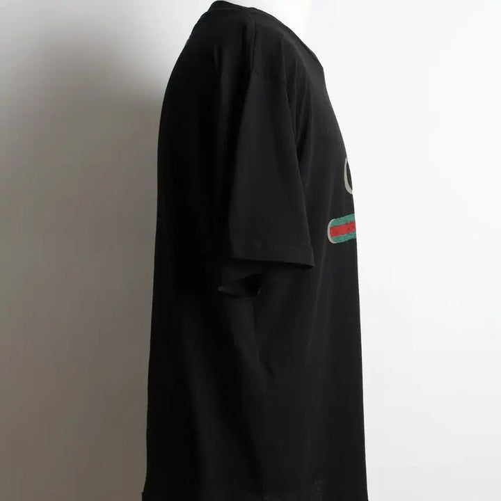[BUNJANG] Gucci Logo Flower Short Sleeve T-shirt Black M / 구찌 띠로고 플라워 반팔 티셔츠 블랙 M