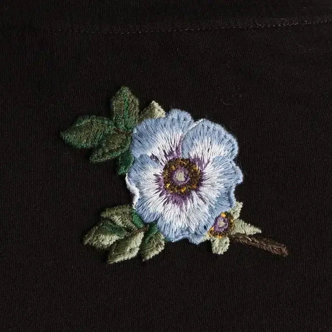 [BUNJANG] Gucci Logo Flower Short Sleeve T-shirt Black M / 구찌 띠로고 플라워 반팔 티셔츠 블랙 M