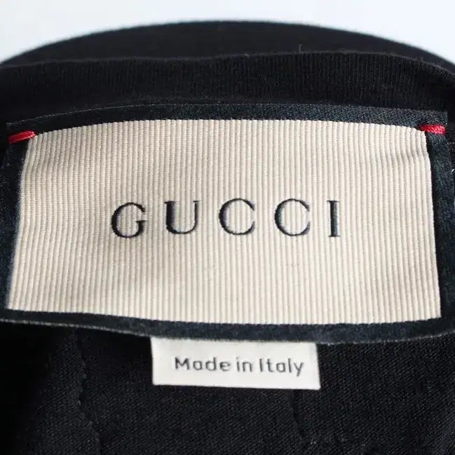 [BUNJANG] Gucci Logo Flower Short Sleeve T-shirt Black M / 구찌 띠로고 플라워 반팔 티셔츠 블랙 M
